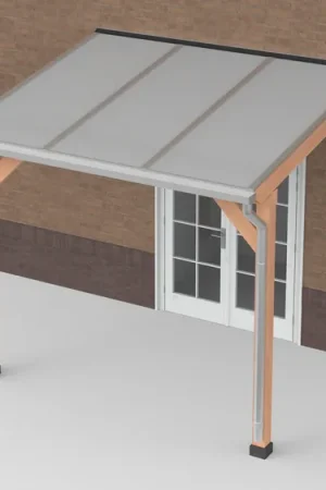 Douglas Terrasoverkapping Polycarbonaat Opaal Geschaafd 300 x 250 cm Populair